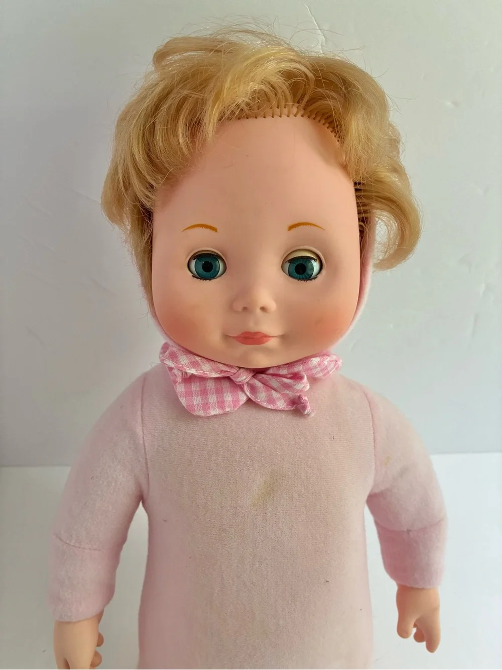 Vintage 1978 Fisher Price My Sleepy Baby Doll Pink Outfit 20”